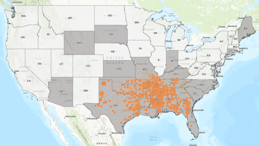 See IDRA's United States Heat Map of Corporal Punishment
