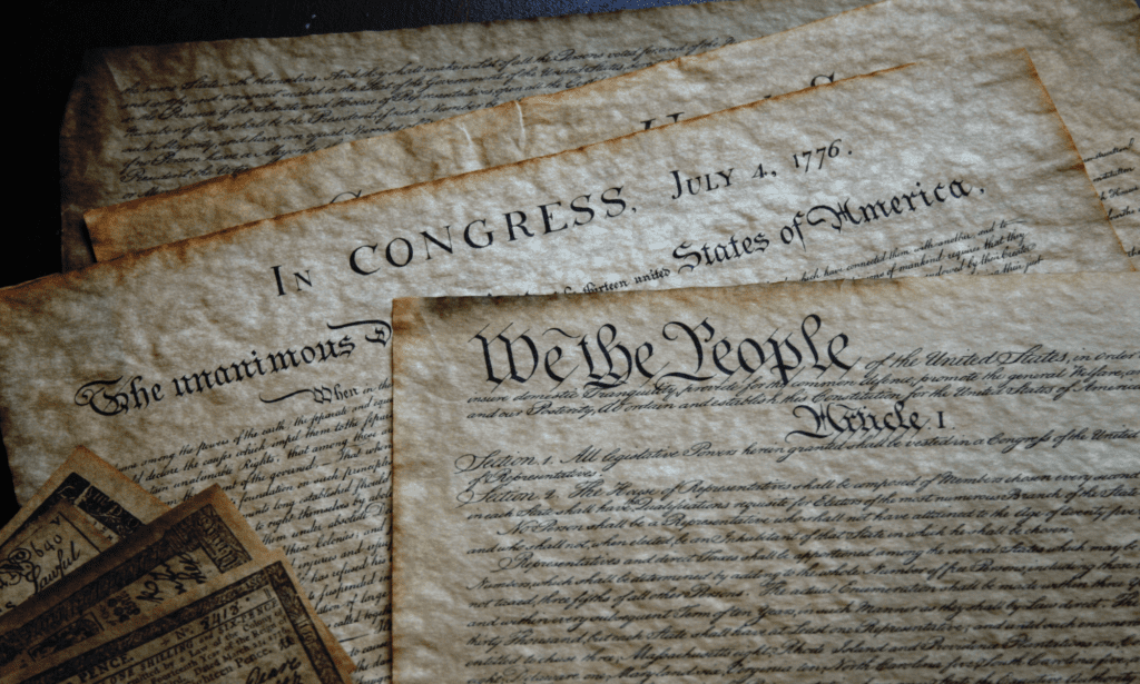 calligraphy of the declaration of independence