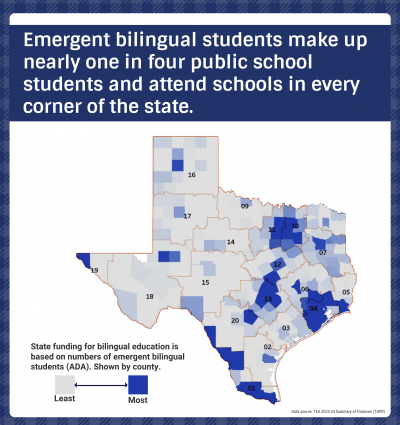 Texas bilinual education graphic 2024